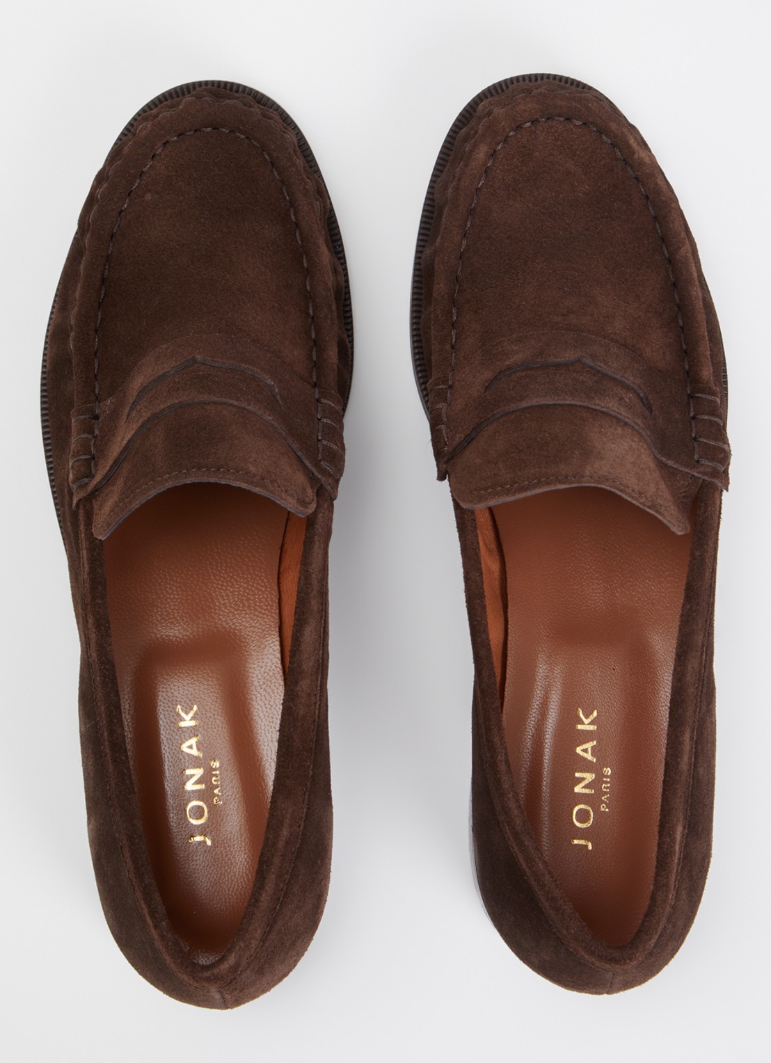 Jonak Delice loafer van kalfssuède - detail 5 bruin