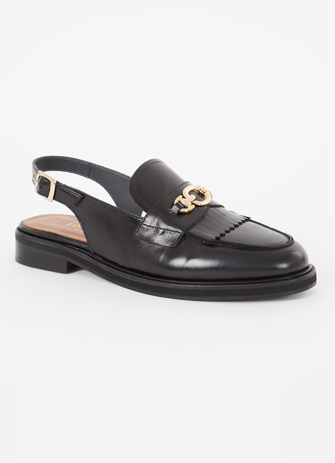 Jonak Delphy loafer van leer  - voorkant 5 zwart