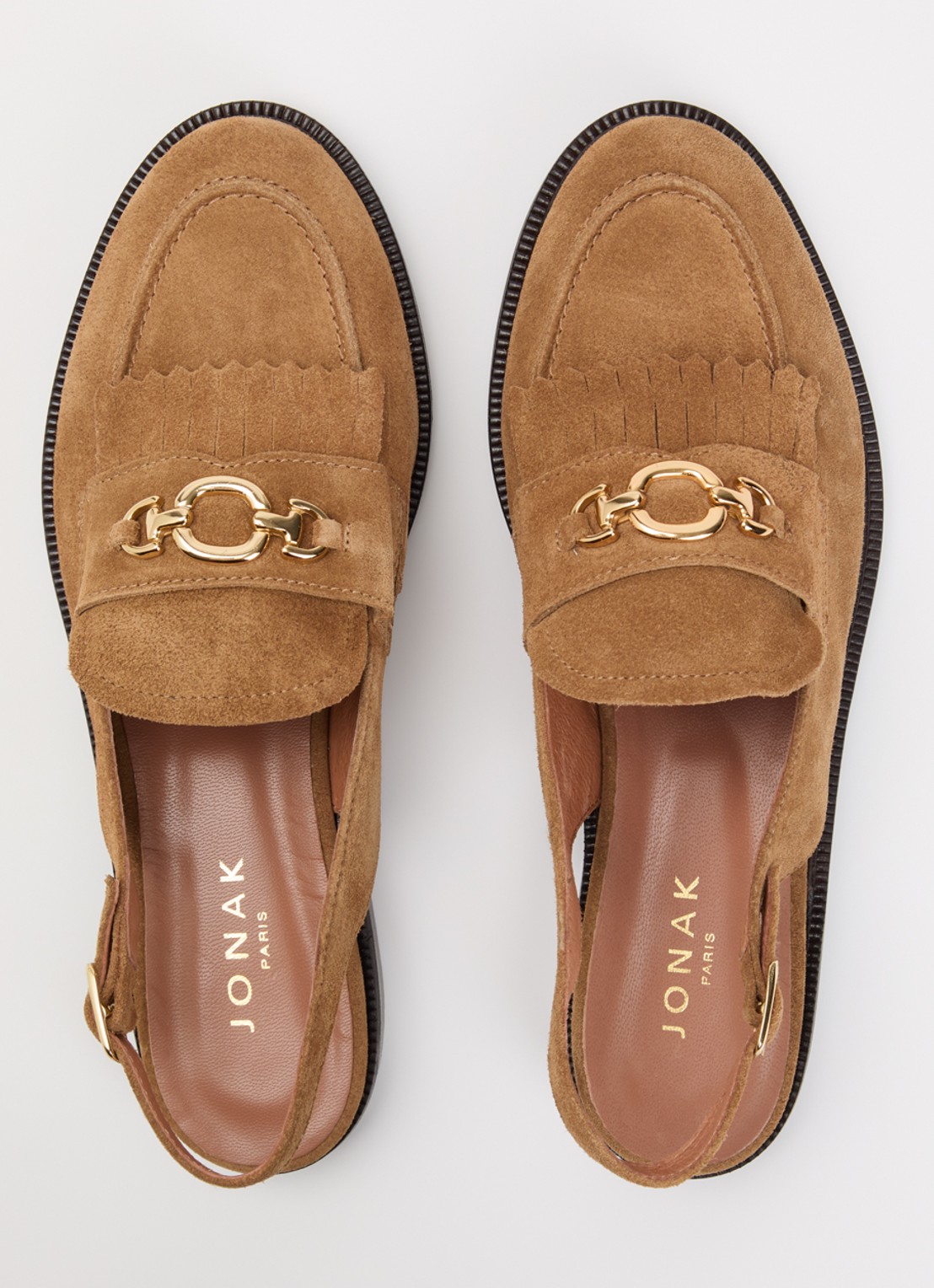 Jonak Delphy slingback van suéde  - detail 4 bruin
