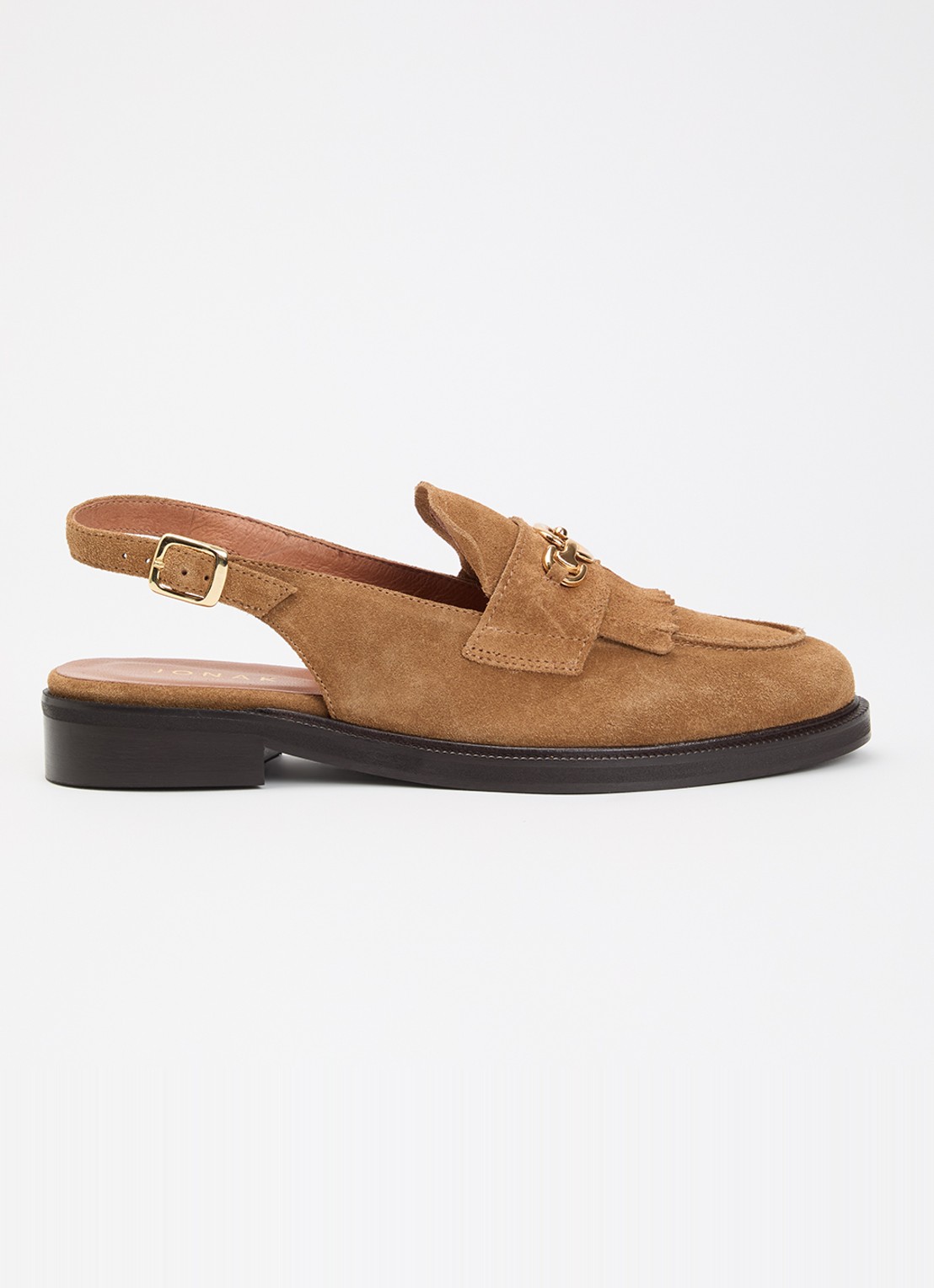 Jonak Delphy slingback van suéde  - voorkant bruin