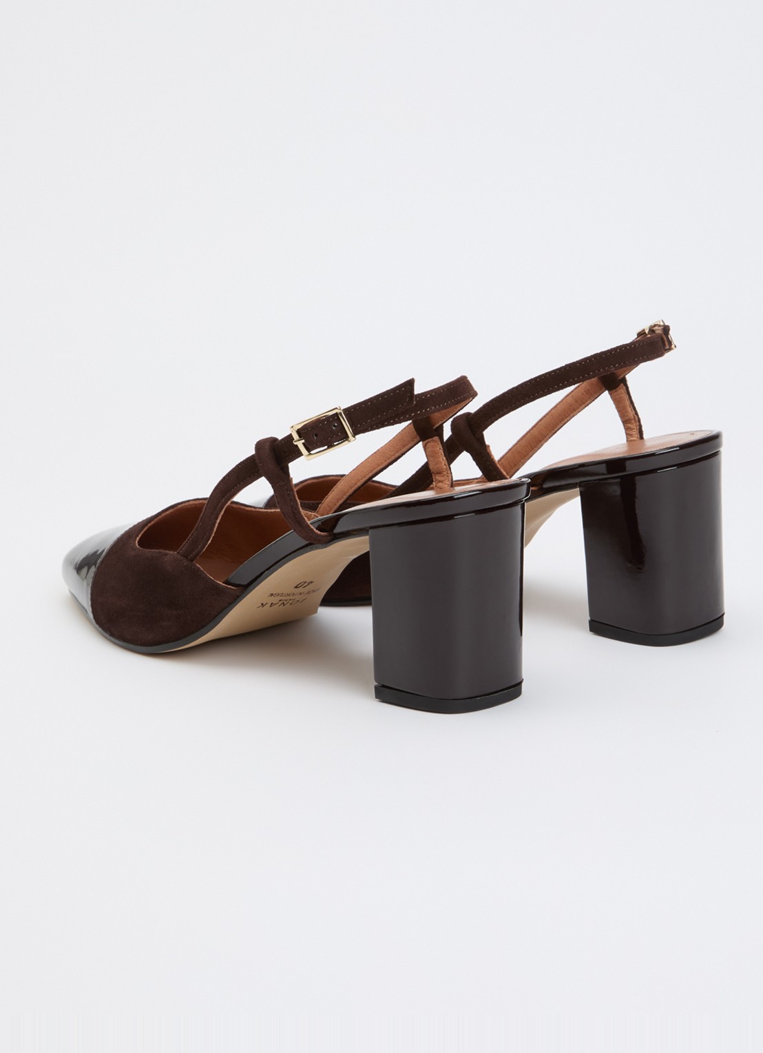 Jonak Dhapop slingback van kalfsleer - achterkant 6 donkerbruin