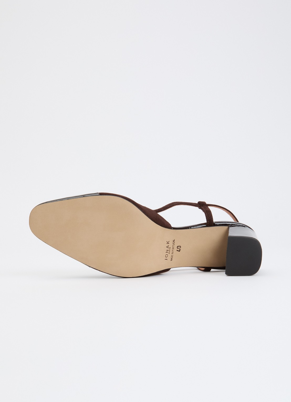 Jonak Dhapop slingback van kalfsleer - detail 5 donkerbruin