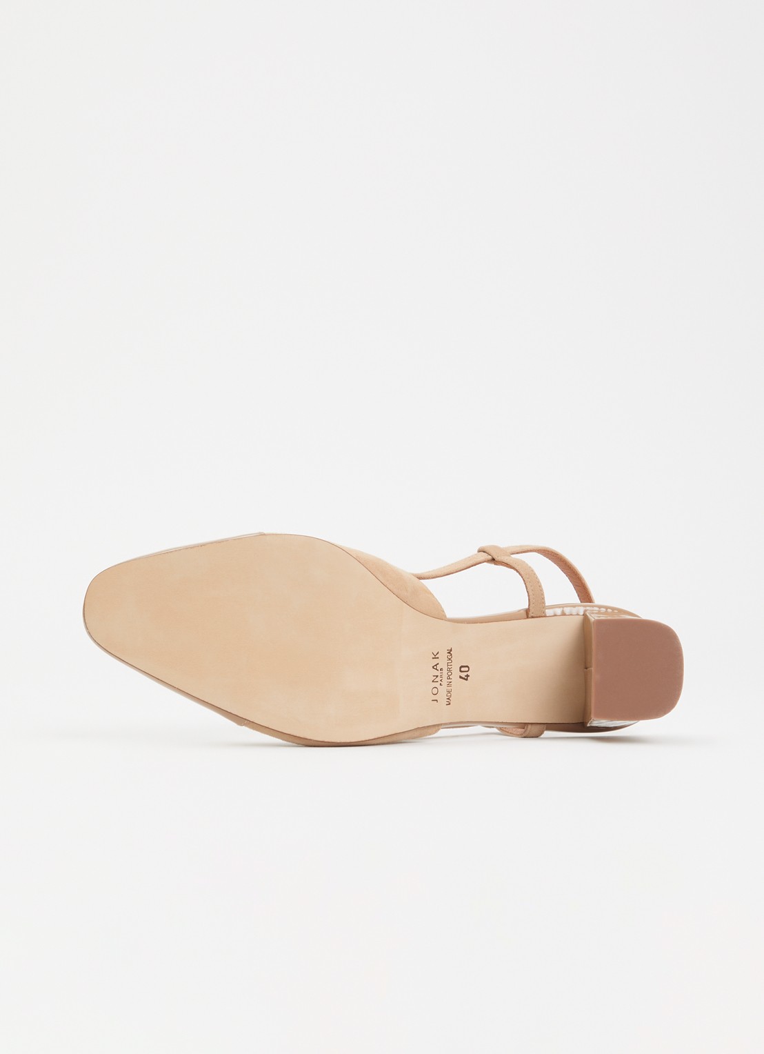 Jonak Dhapop slingback van kalfsleer - detail 6 beige