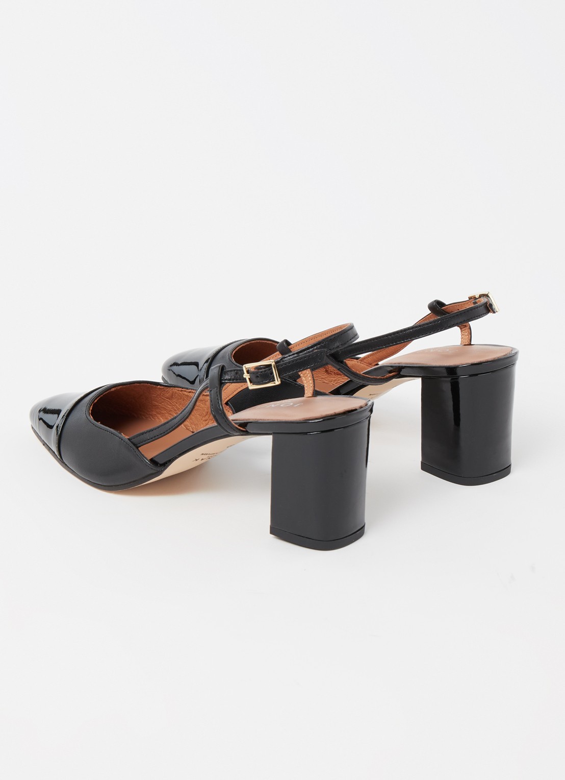 Jonak Dhapop slingback van leer - detail 5 zwart
