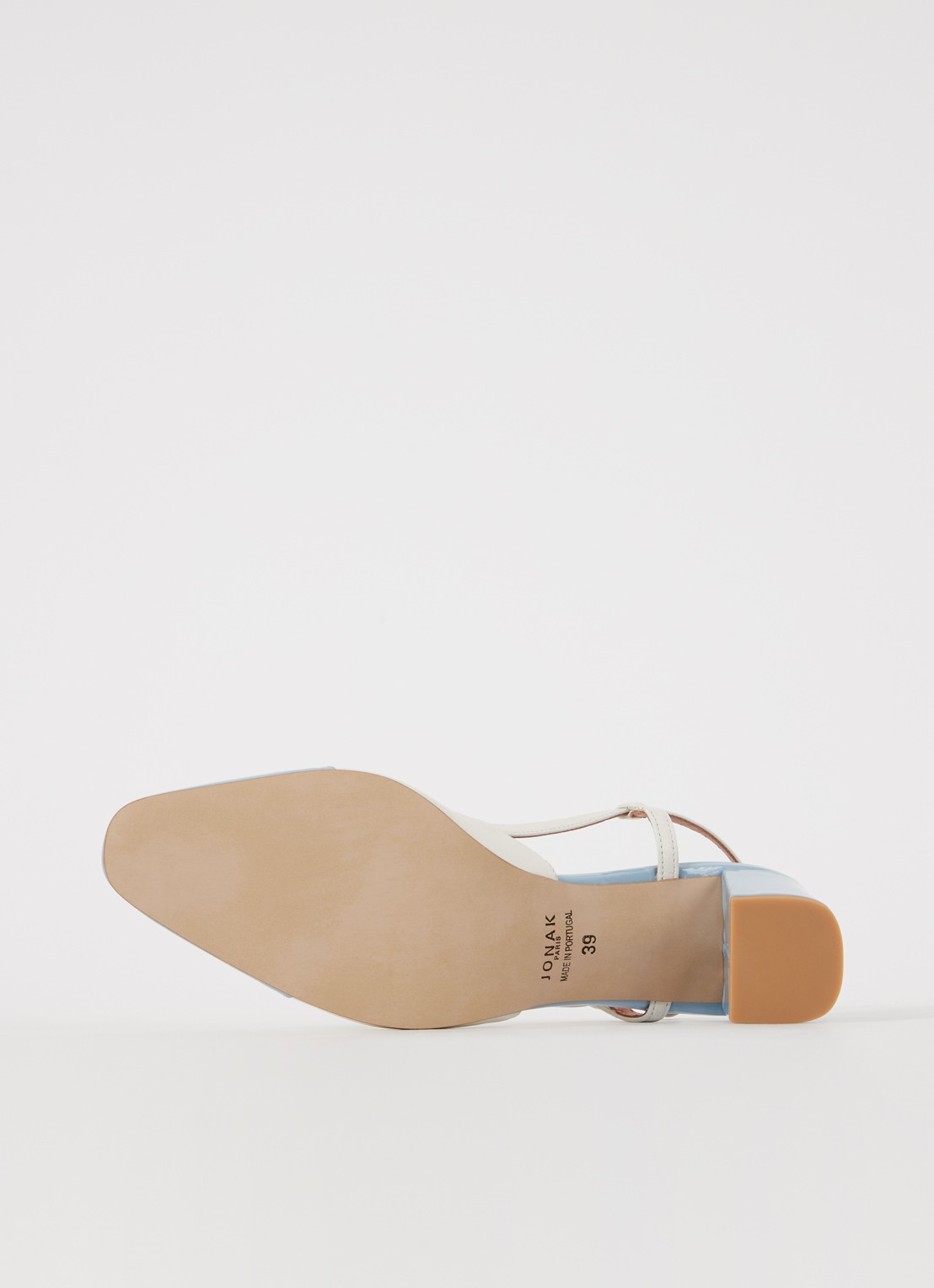 Jonak Dhapop slingback van leer - detail 5 lichtblauw