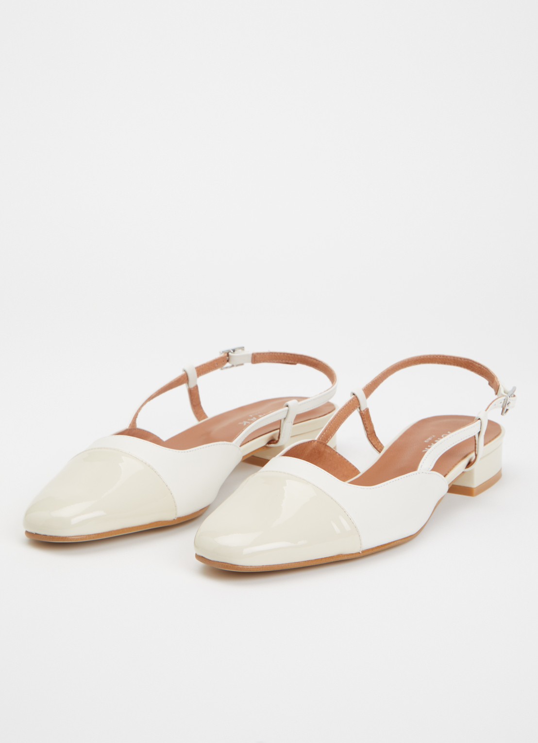 Jonak Dhapou slingback van leer - detail 4 ivoor