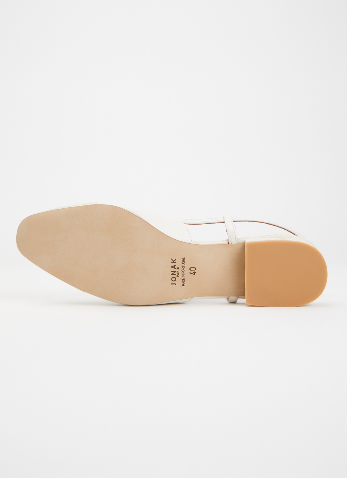 Jonak Dhapou slingback van leer - detail 6 ivoor