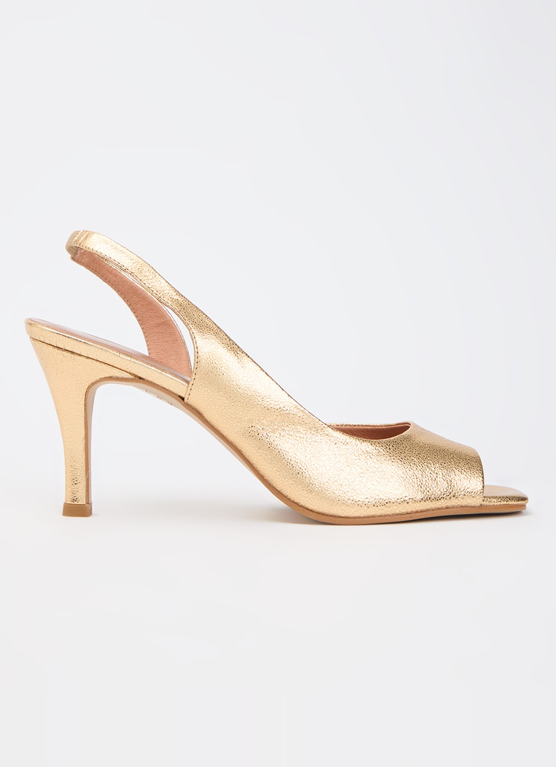 Jonak Dira slingback van geitenleer met metallic finish - voorkant 2 goud