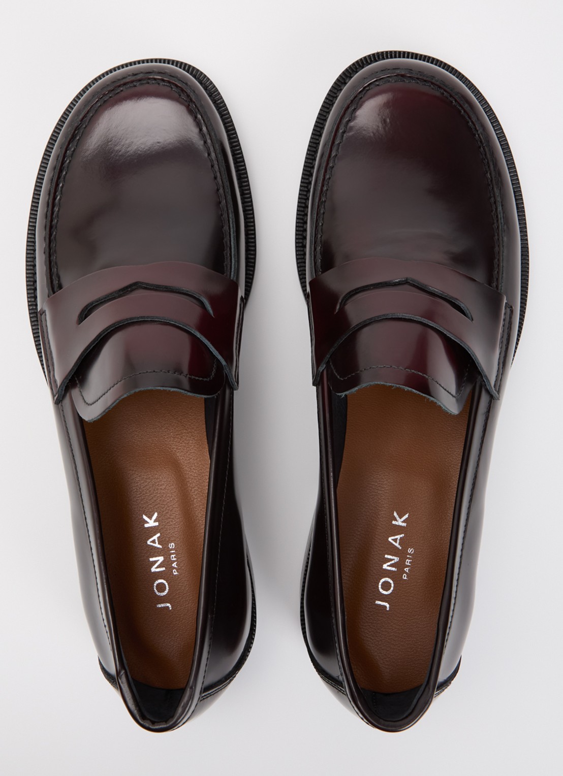 Jonak Dolivia loafer van kalfsleer - detail 5 bordeauxrood
