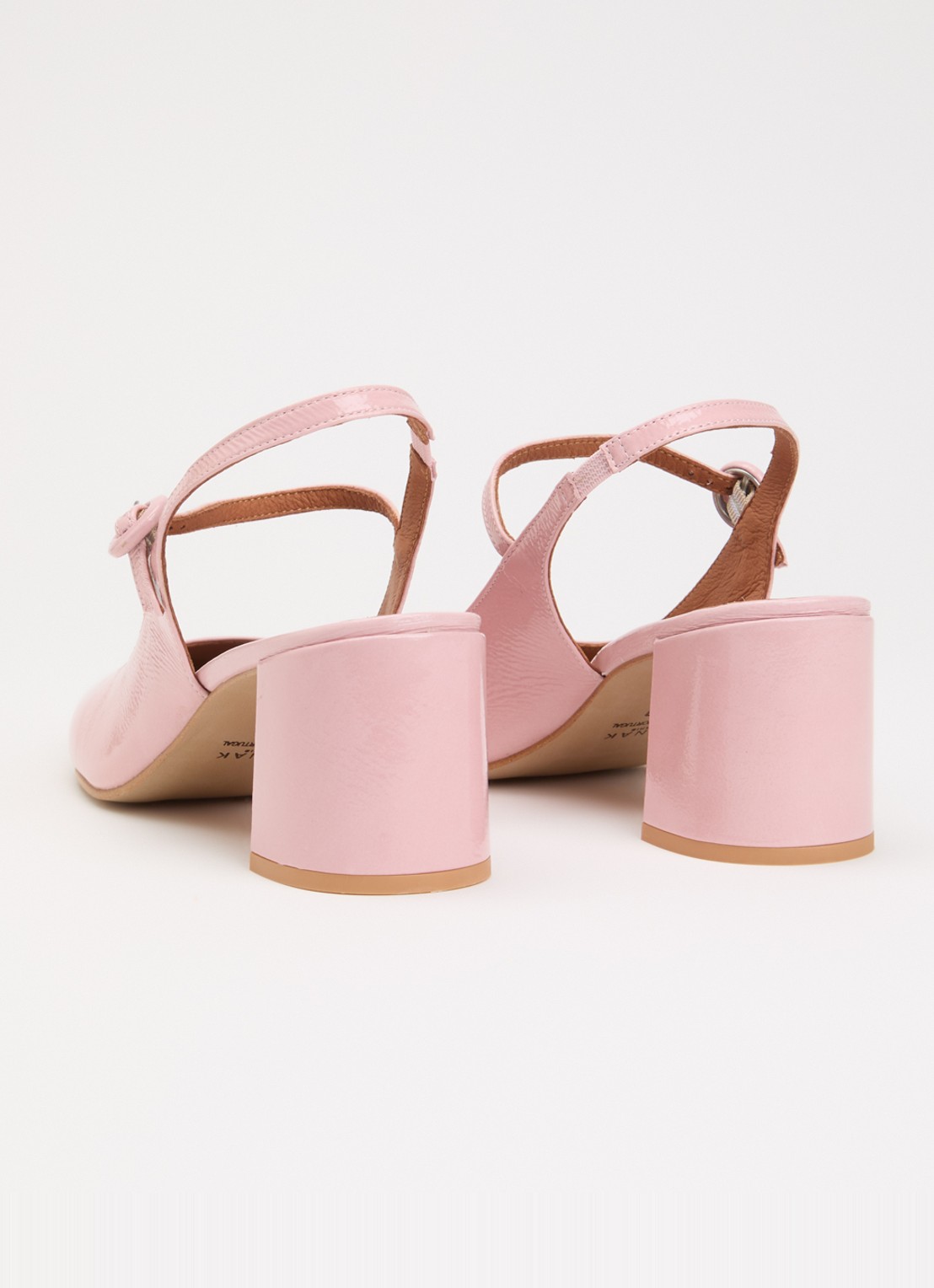 Jonak Dollar Mary Janes sandalette van leer  - achterkant roze