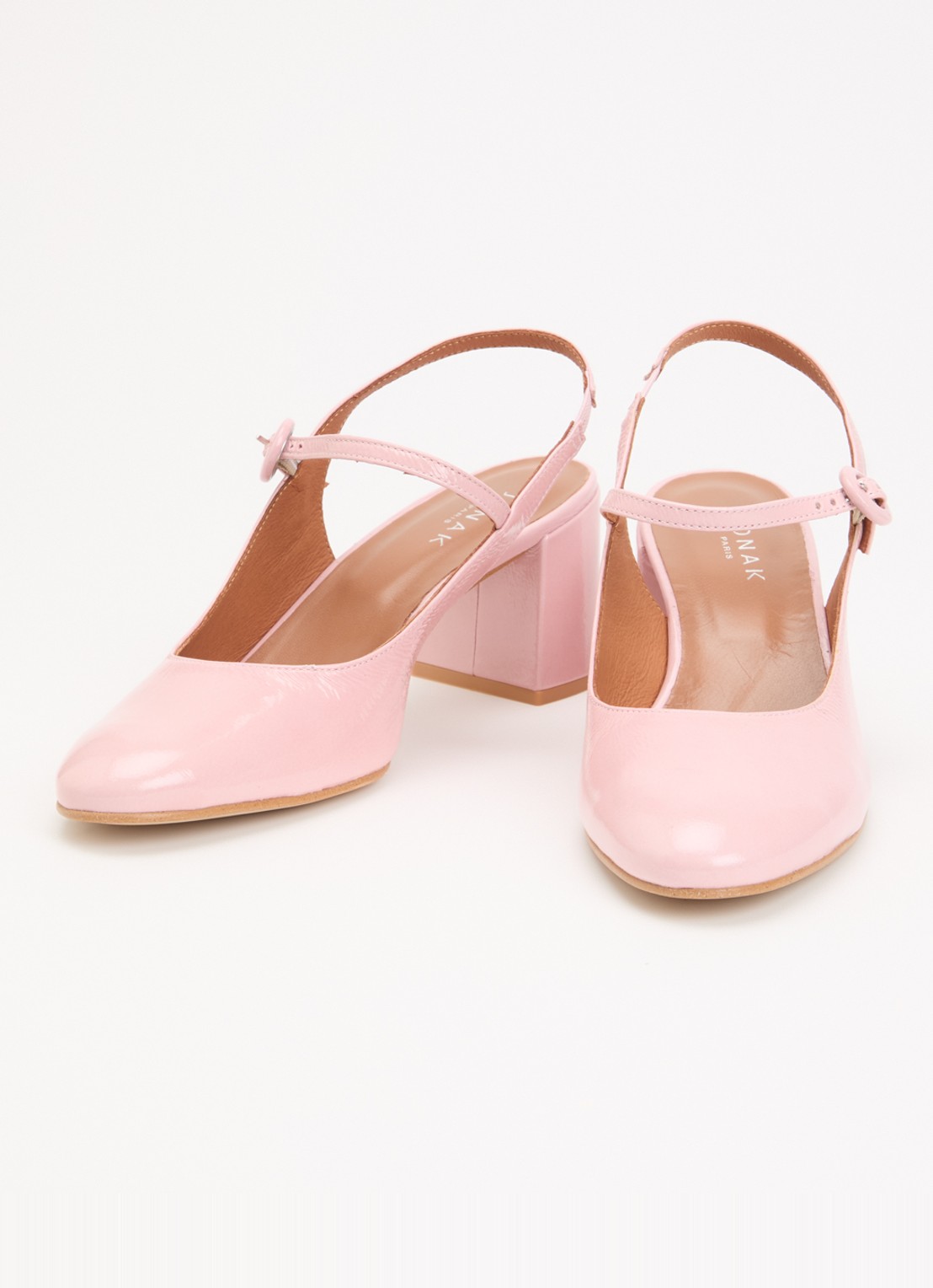 Jonak Dollar Mary Janes sandalette van leer  - detail 2 roze