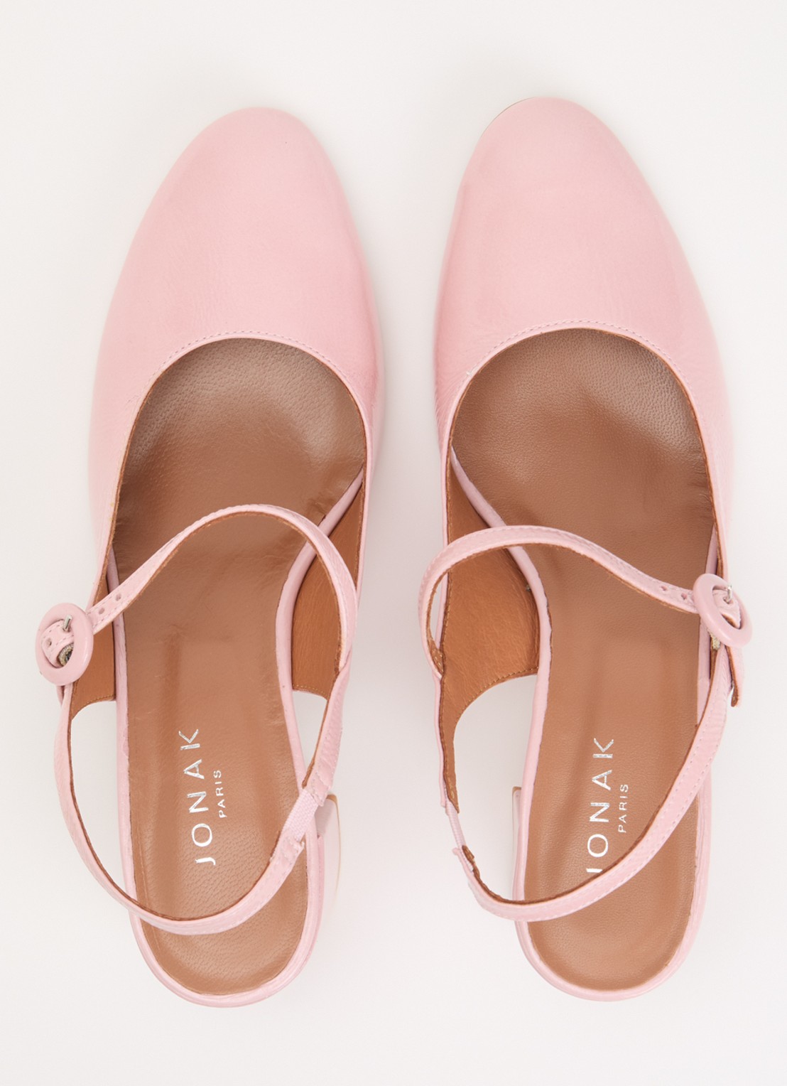 Jonak Dollar Mary Janes sandalette van leer  - detail 3 roze