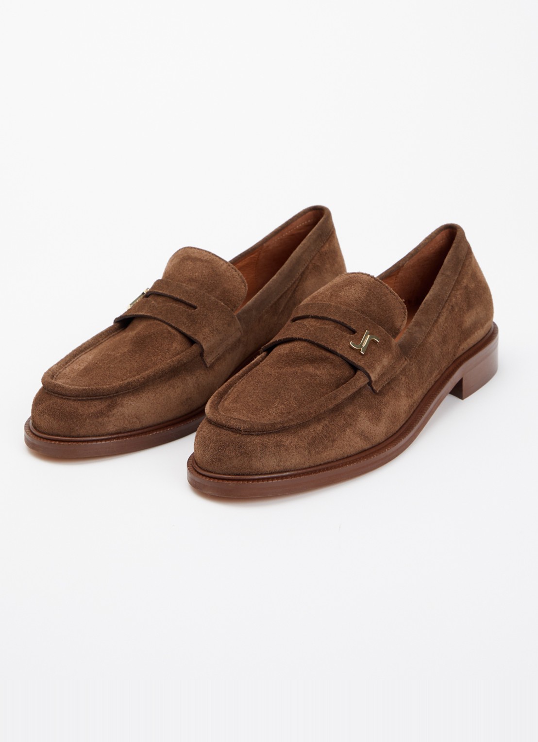 Jonak Duedi Croute loafer van kalfsleer - detail donkerbruin