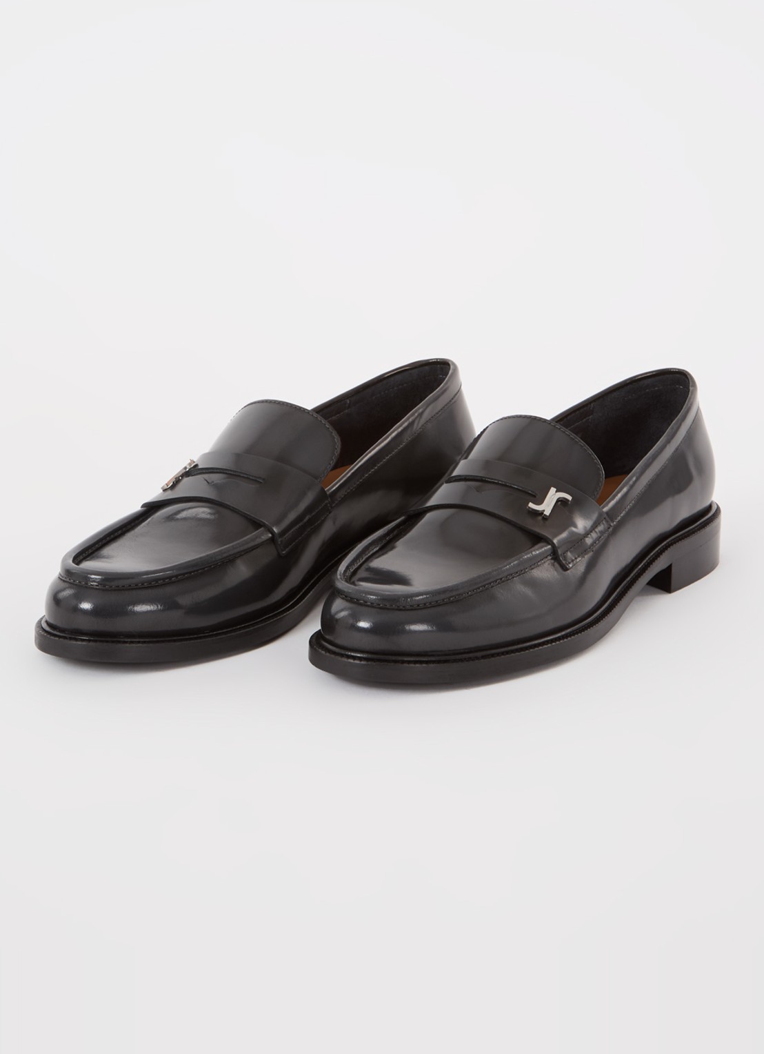 Jonak Duedi loafer van kalfsleer - detail antraciet