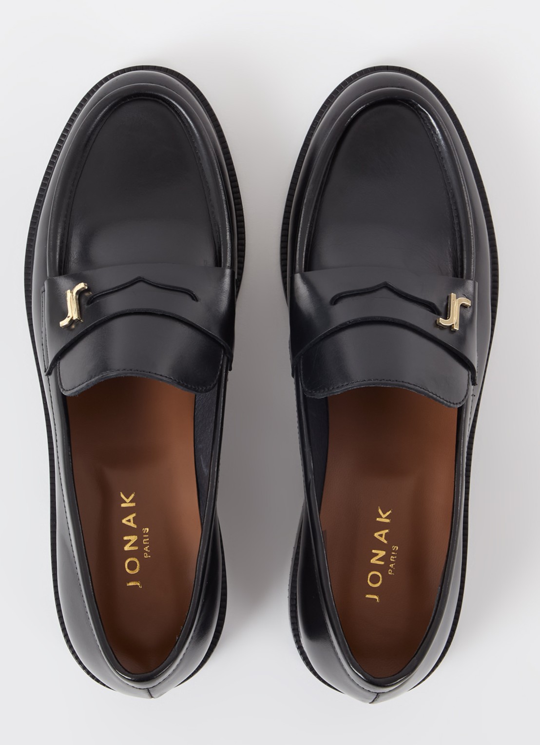 Jonak Dueri loafer van kalfsleer - detail 5 zwart
