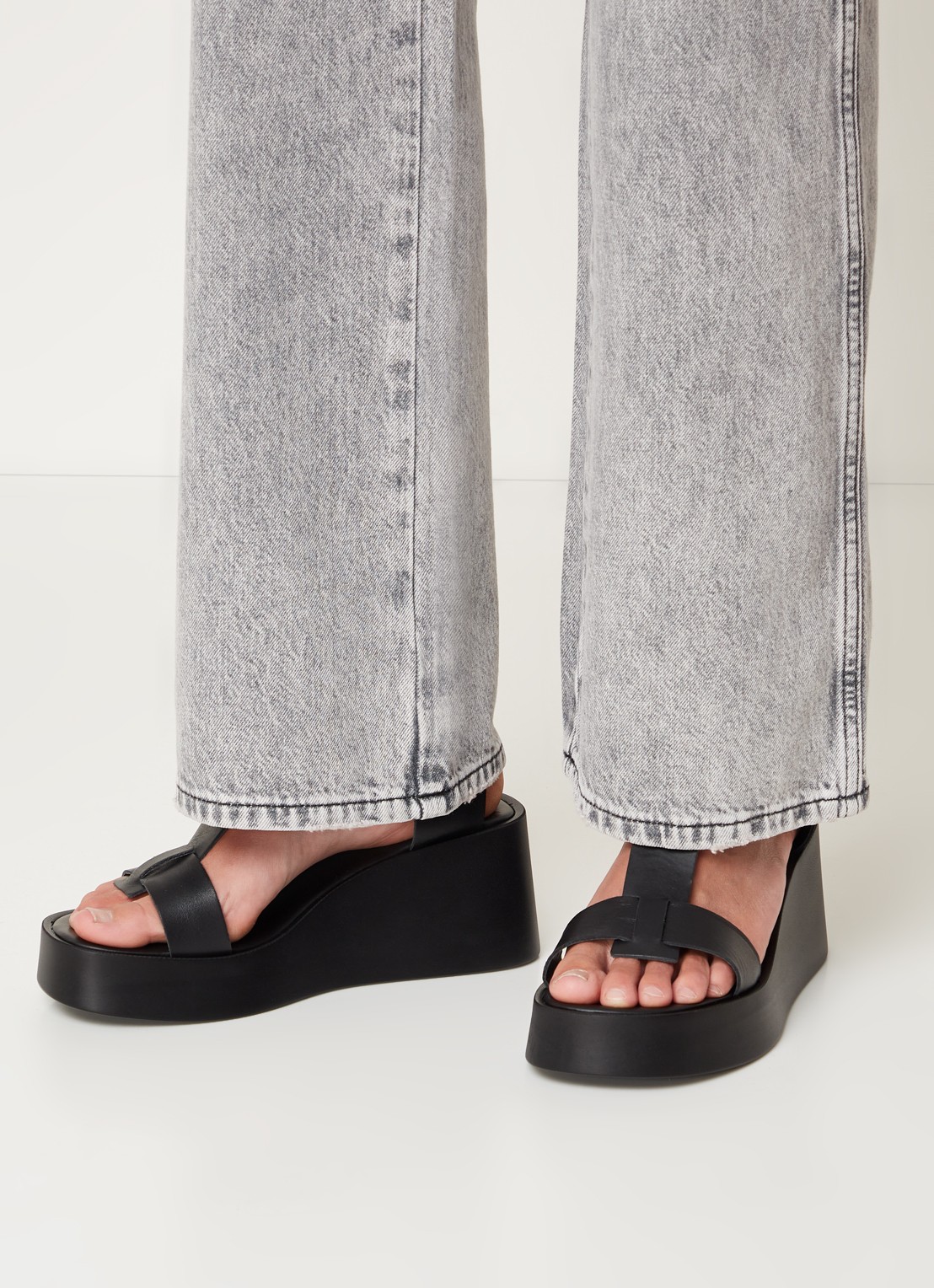 Jonak Estelle sandalette van kalfsleer - voorkant 2 zwart