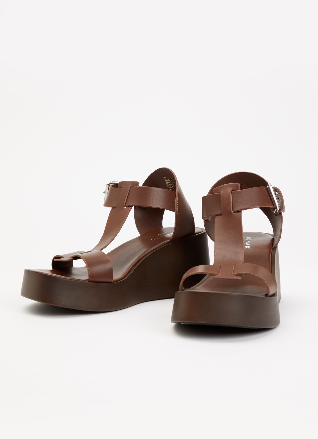 Jonak Estelle sandalette van kalfsleer - detail bruin