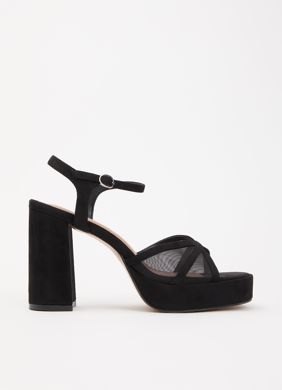 Jonak Jennyfer sandalette met details van mesh - voorkant 4 zwart