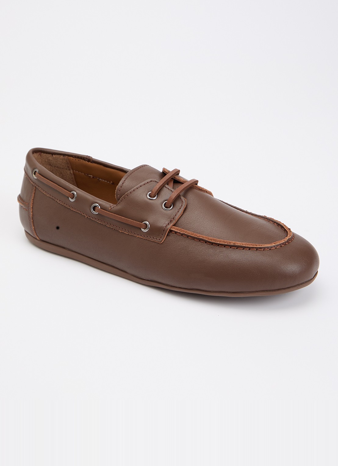Jonak Lalie bootschoen van leer - voorkant bruin