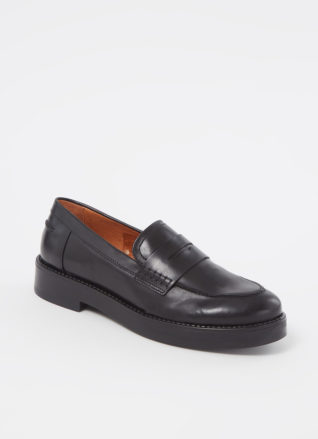 Jonak Mirna Cuir loafer van leer - voorkant zwart