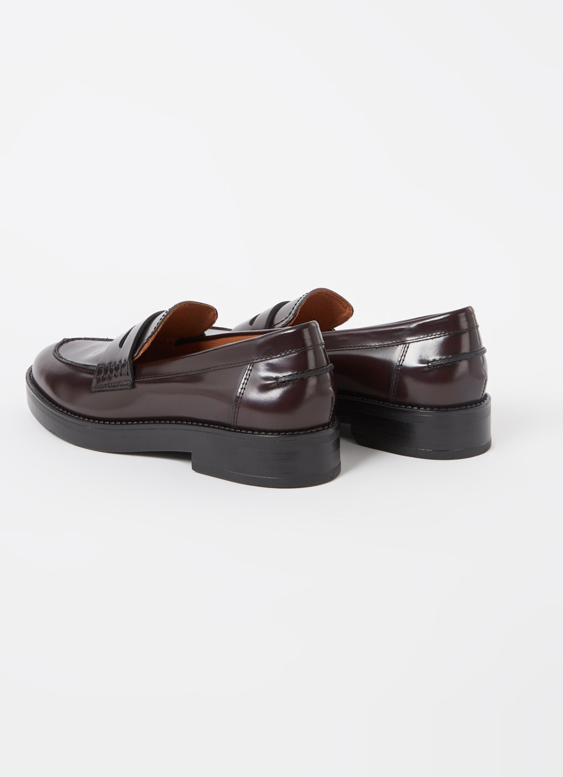 Jonak Mirna loafer van leer  - detail 2 aubergine