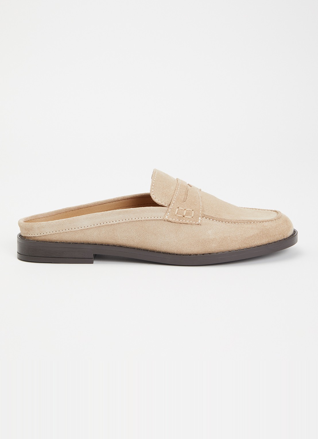 Jonak Nancy loafer van suède  - voorkant beige