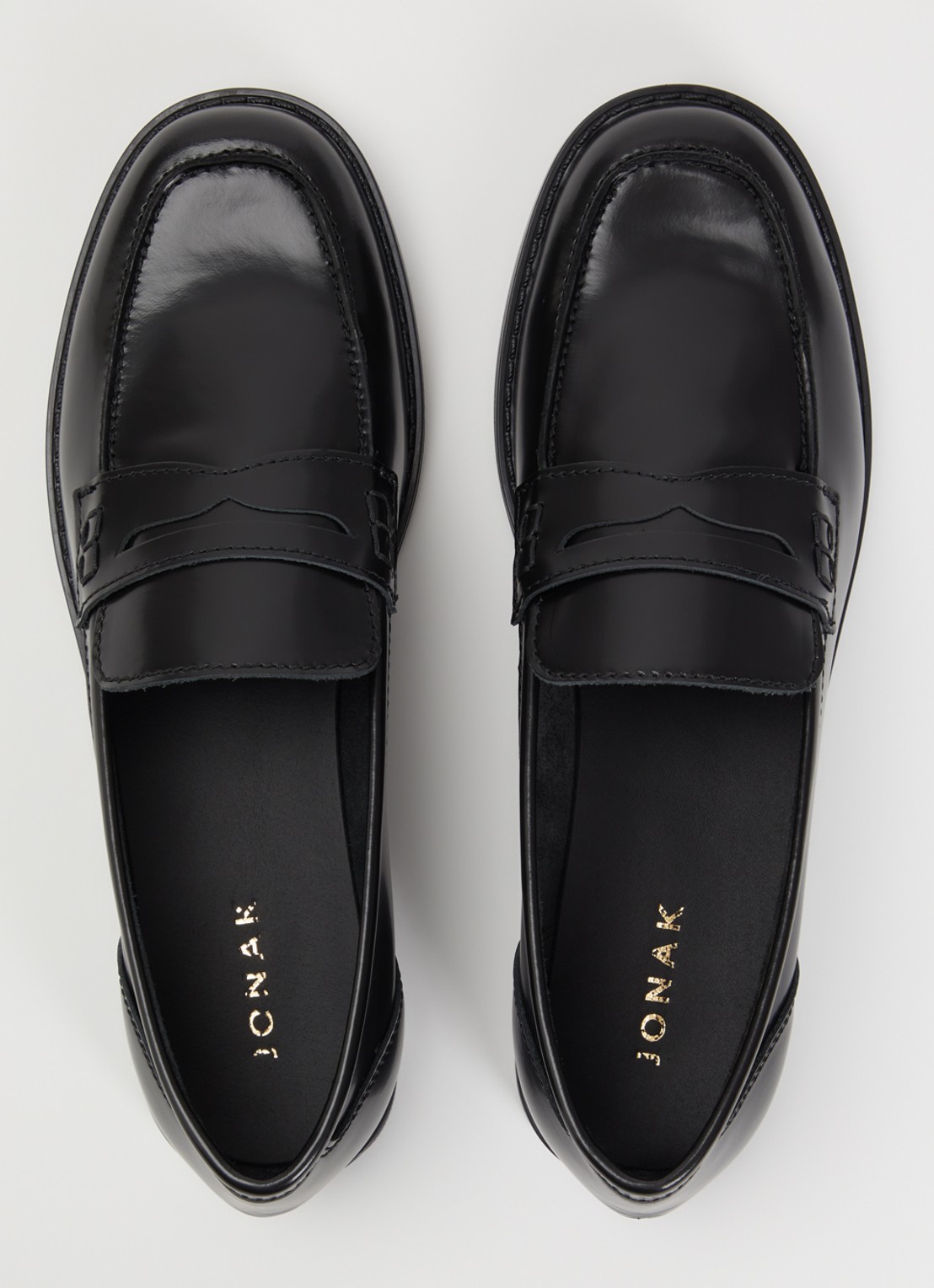 Jonak Naomie loafer van leer - detail 3 zwart