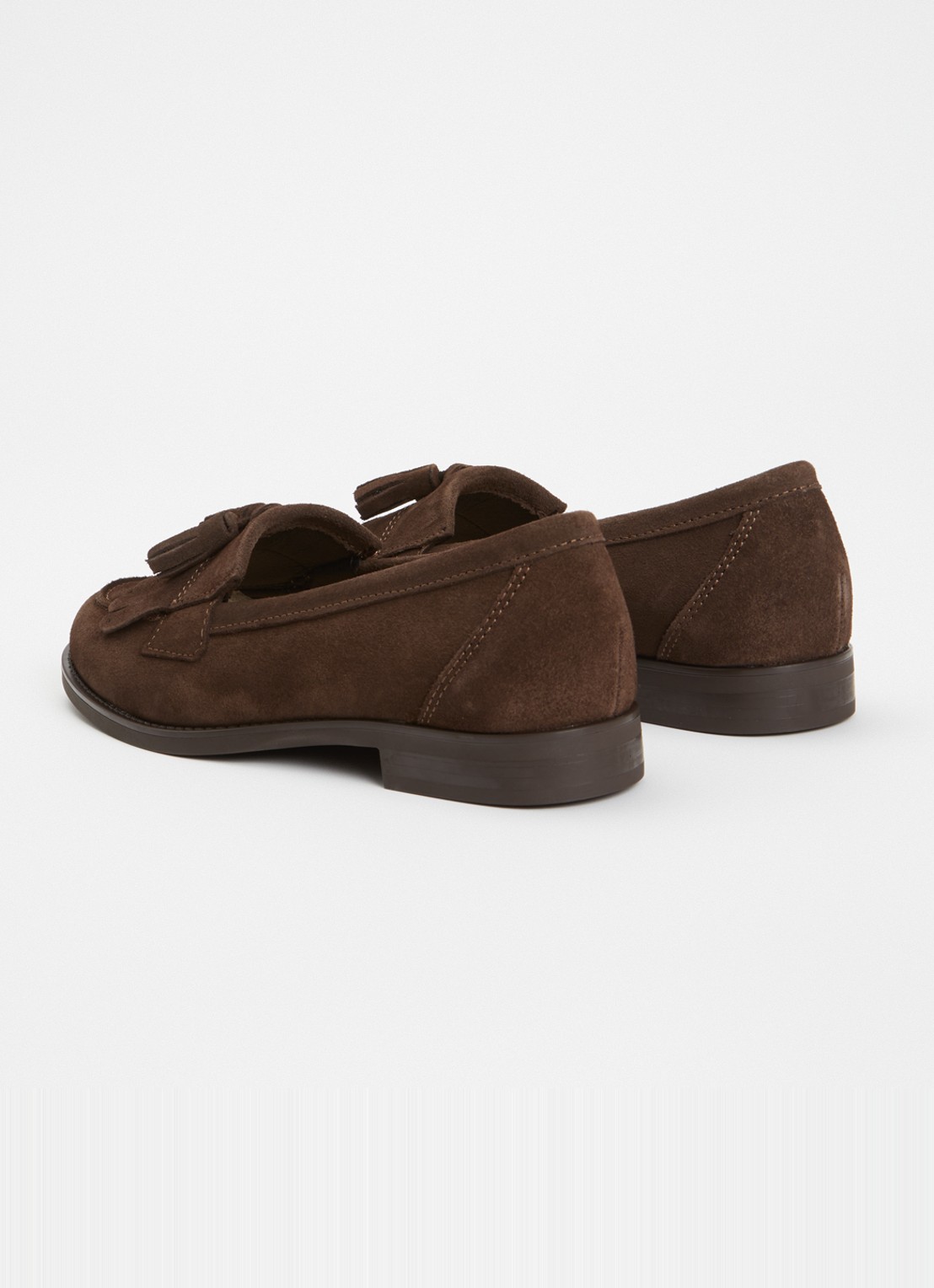 Jonak Nelle Croute loafer van suéde  - achterkant 5 donkerbruin