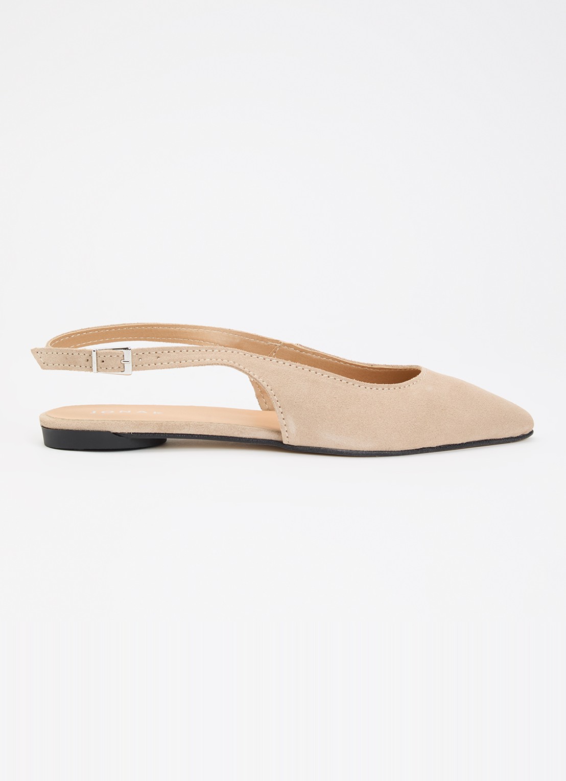 Jonak Noa slingback van leer  - voorkant camel