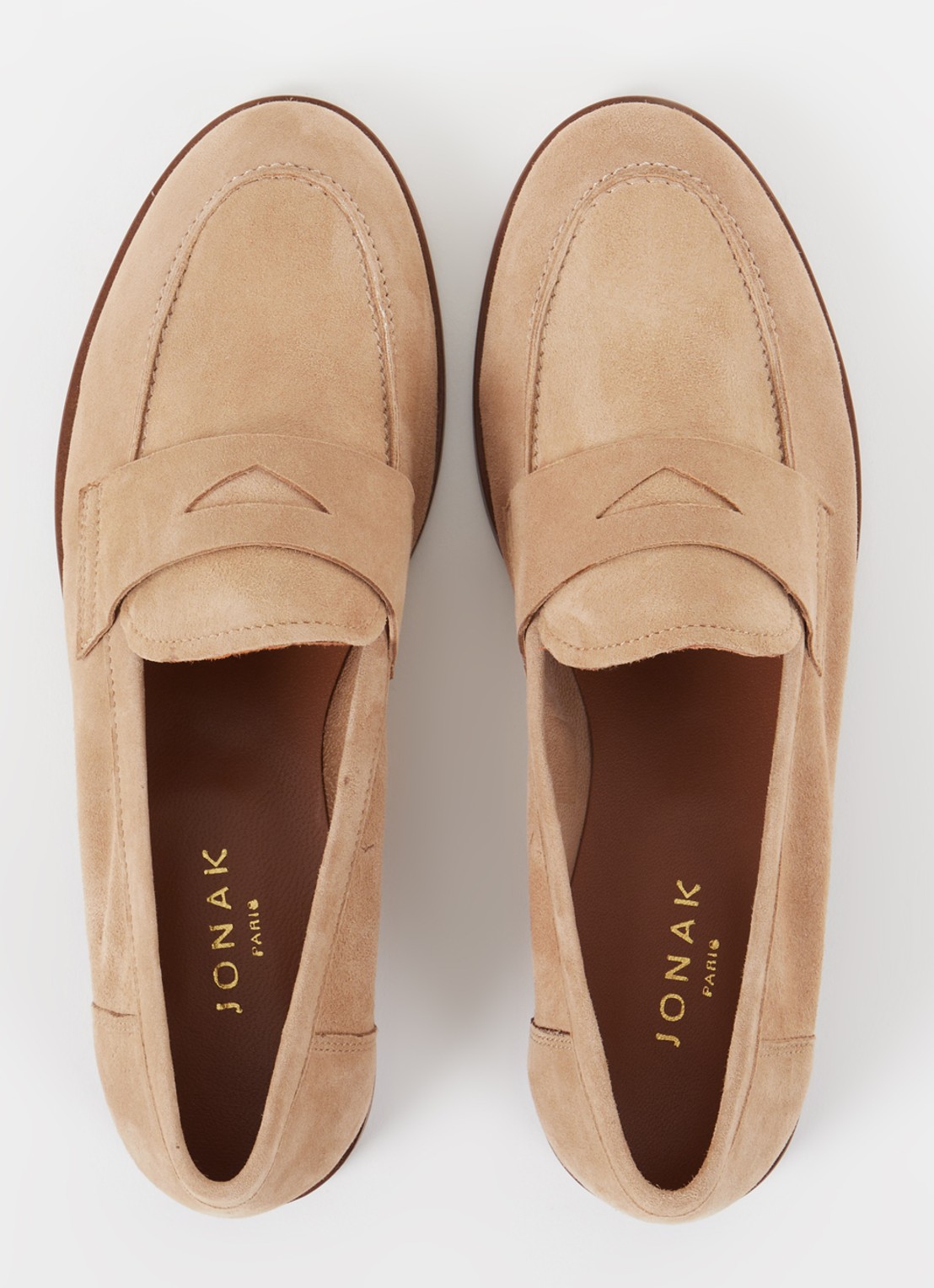 Jonak Thelma loafer van geitensuède - detail 3 camel