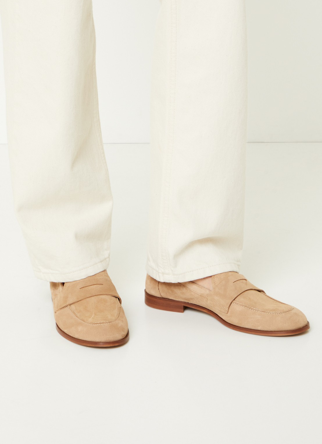Jonak Thelma loafer van geitensuède - voorkant 6 camel
