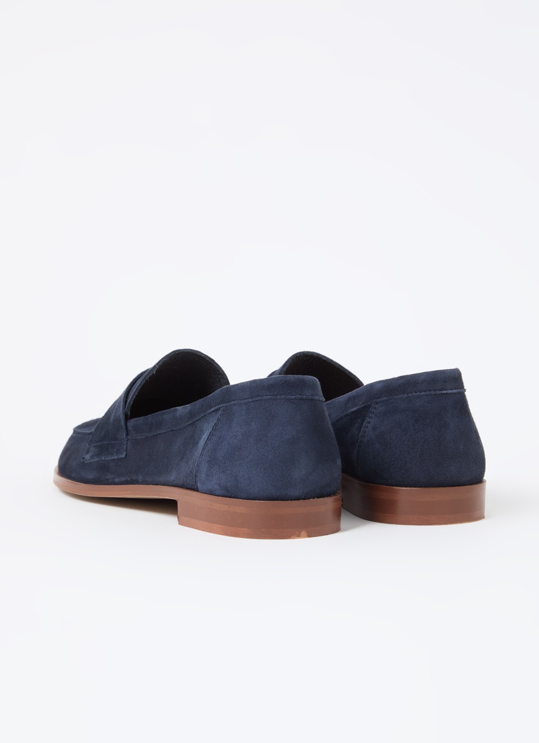 Jonak Thelma loafer van geitensuède - achterkant indigo