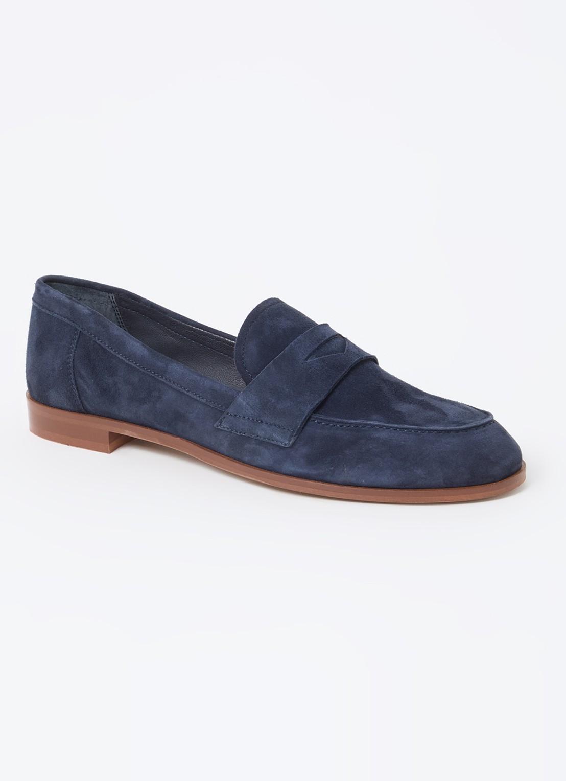 Jonak Thelma loafer van geitensuède - voorkant 2 indigo