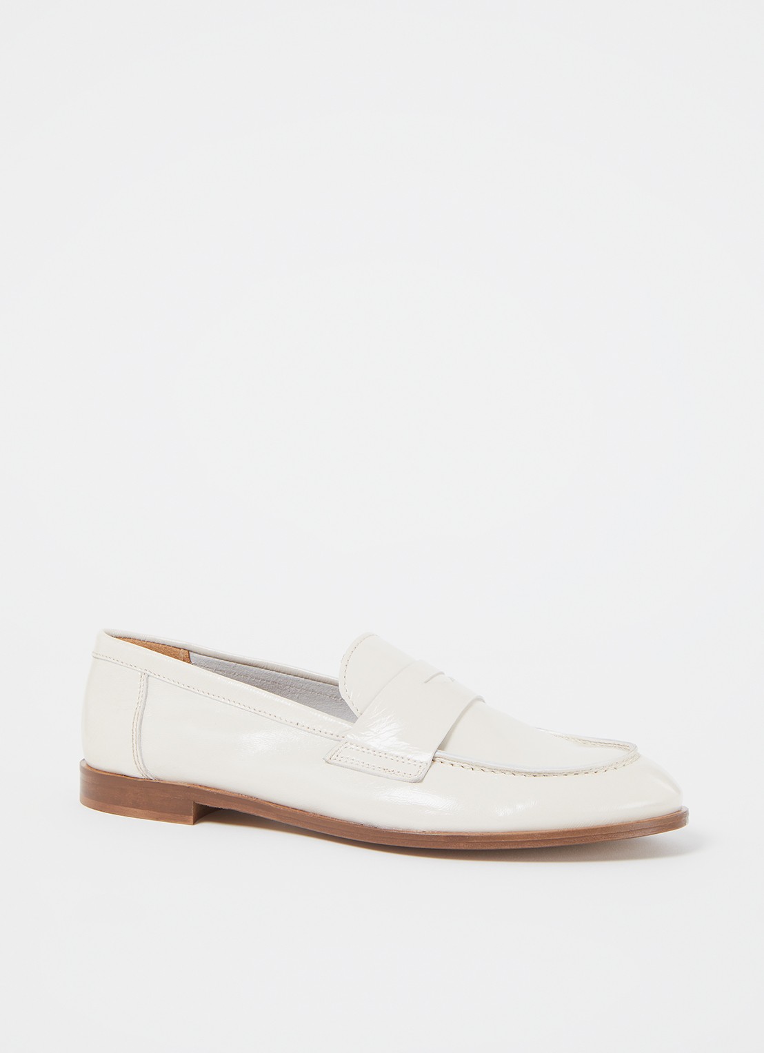 Jonak Thelma loafer van leer - voorkant 6 creme