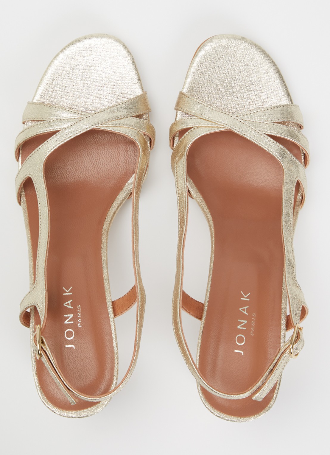 Jonak Vaiana sandalette met metallic finish - detail 3 goud