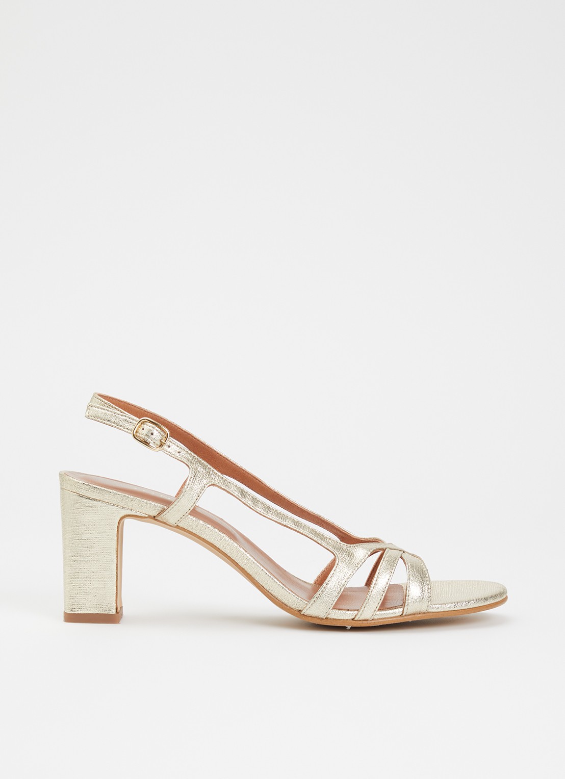 Jonak Vaiana sandalette met metallic finish - voorkant 5 goud