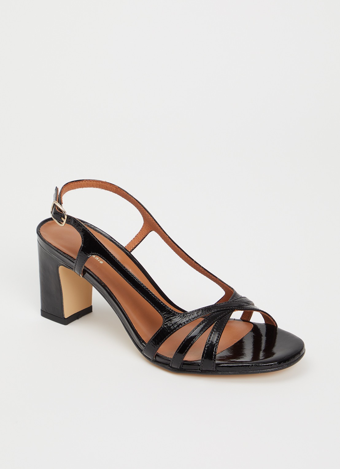 Jonak Vaiana sandalette van lakleer  - voorkant 2 zwart