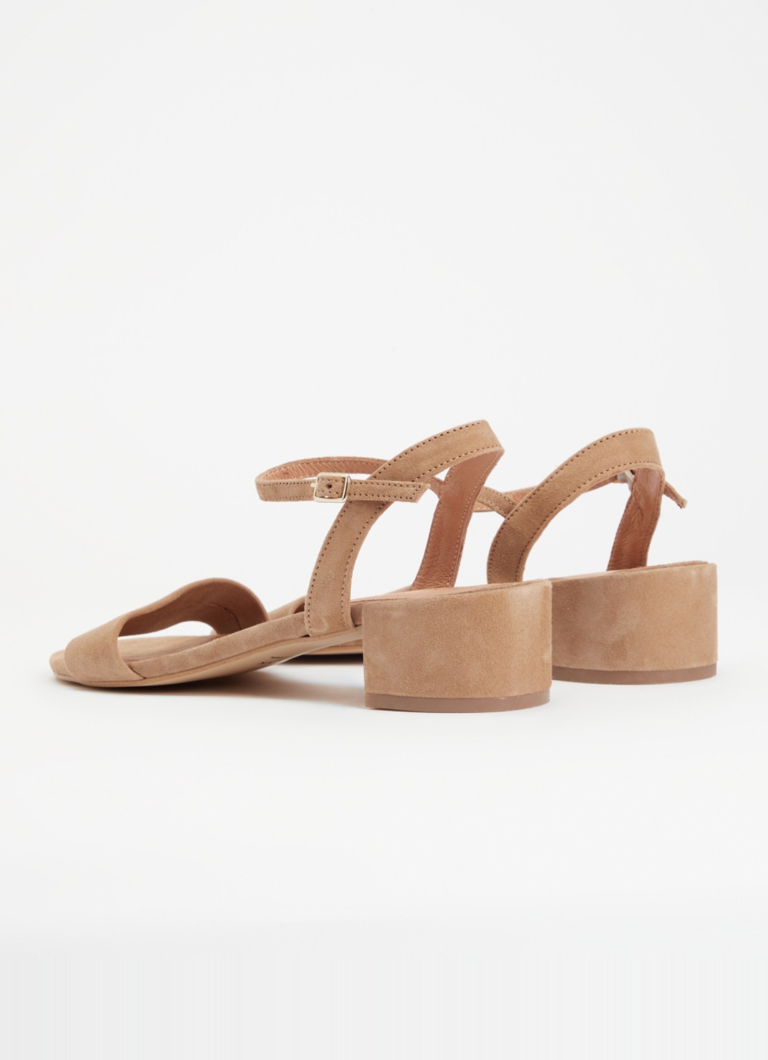 Jonak Via Bis sandalette van suède - achterkant 2 camel