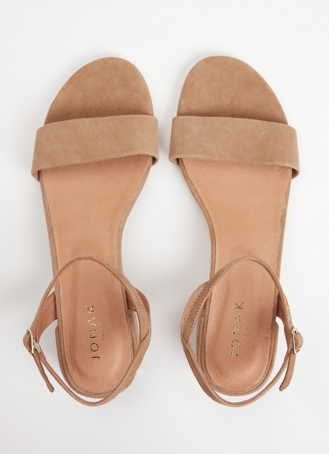 Jonak Via Bis sandalette van suède - detail 10 camel