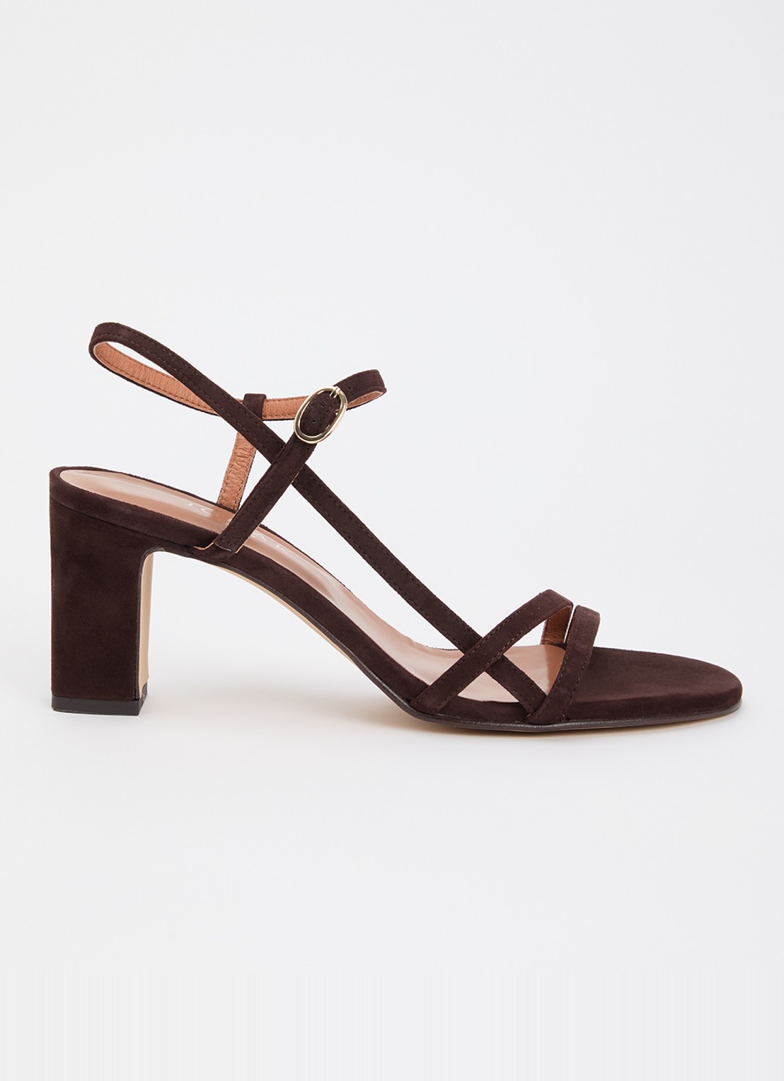 Jonak Vicomte sandalette van geitensuède - voorkant 2 chocoladebruin