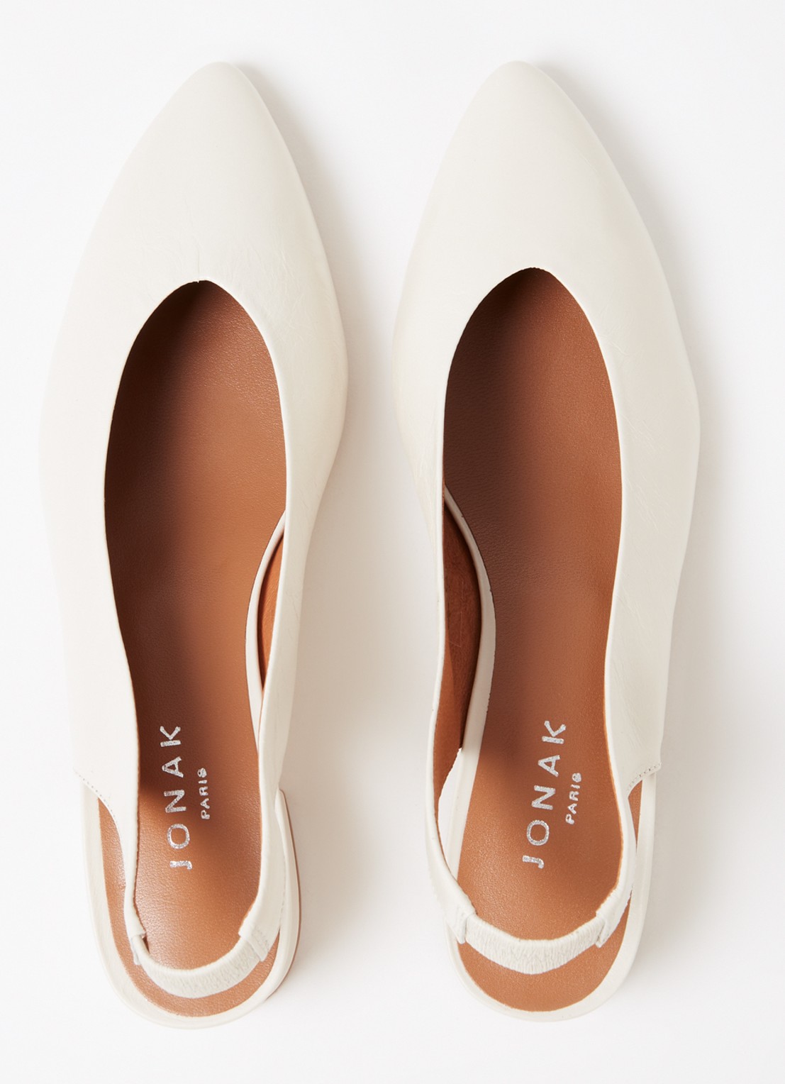 Jonak Vince slingback van kalfsleer - detail 2 ivoor