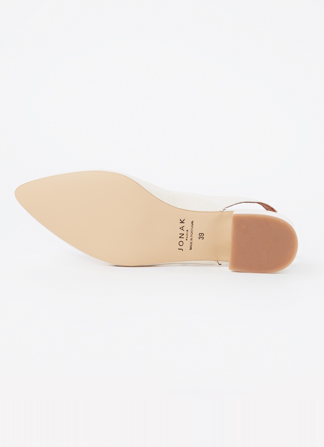 Jonak Vince slingback van kalfsleer - detail 3 ivoor