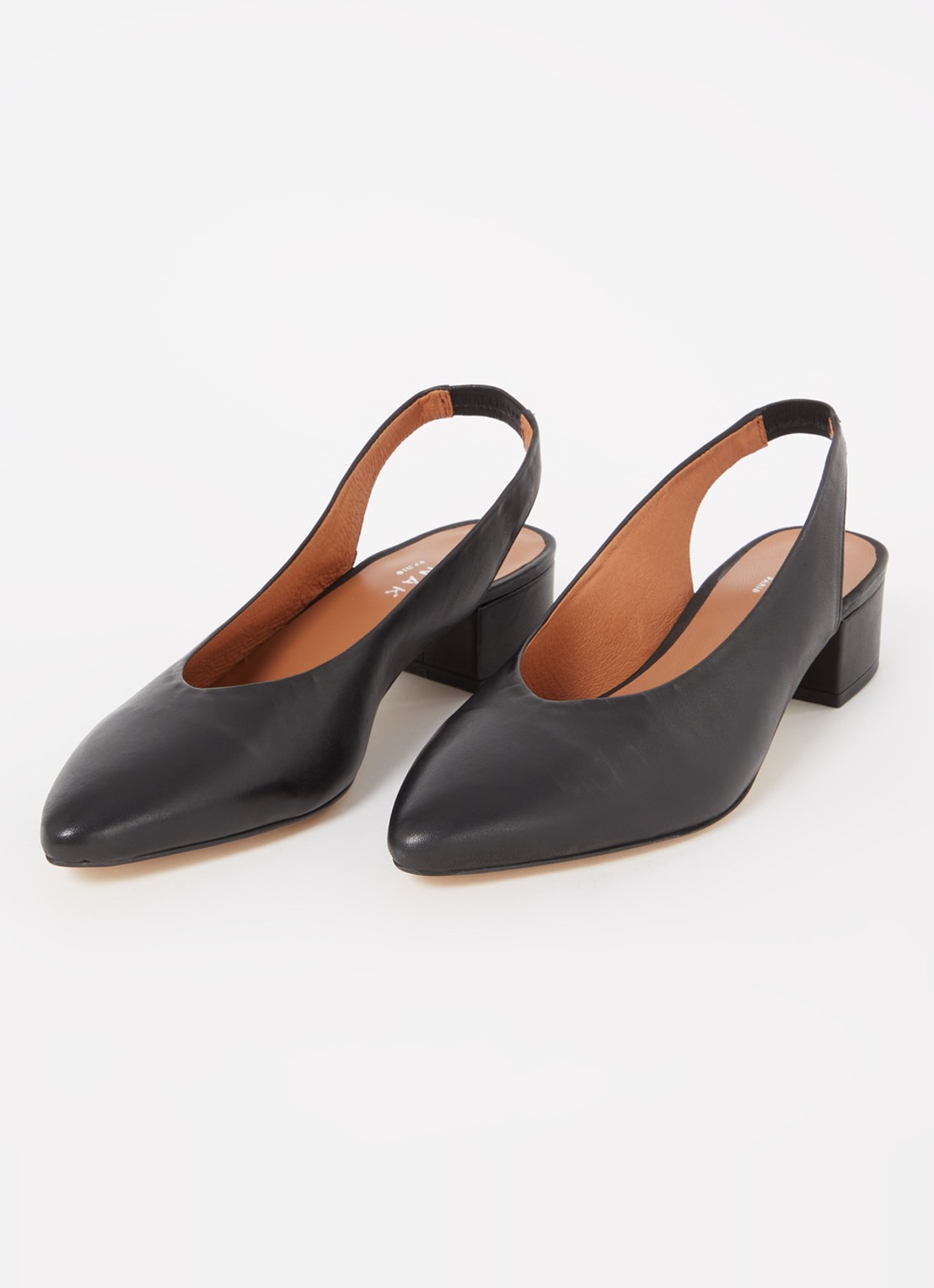 Jonak Vince slingback van kalfsleer - detail 3 zwart