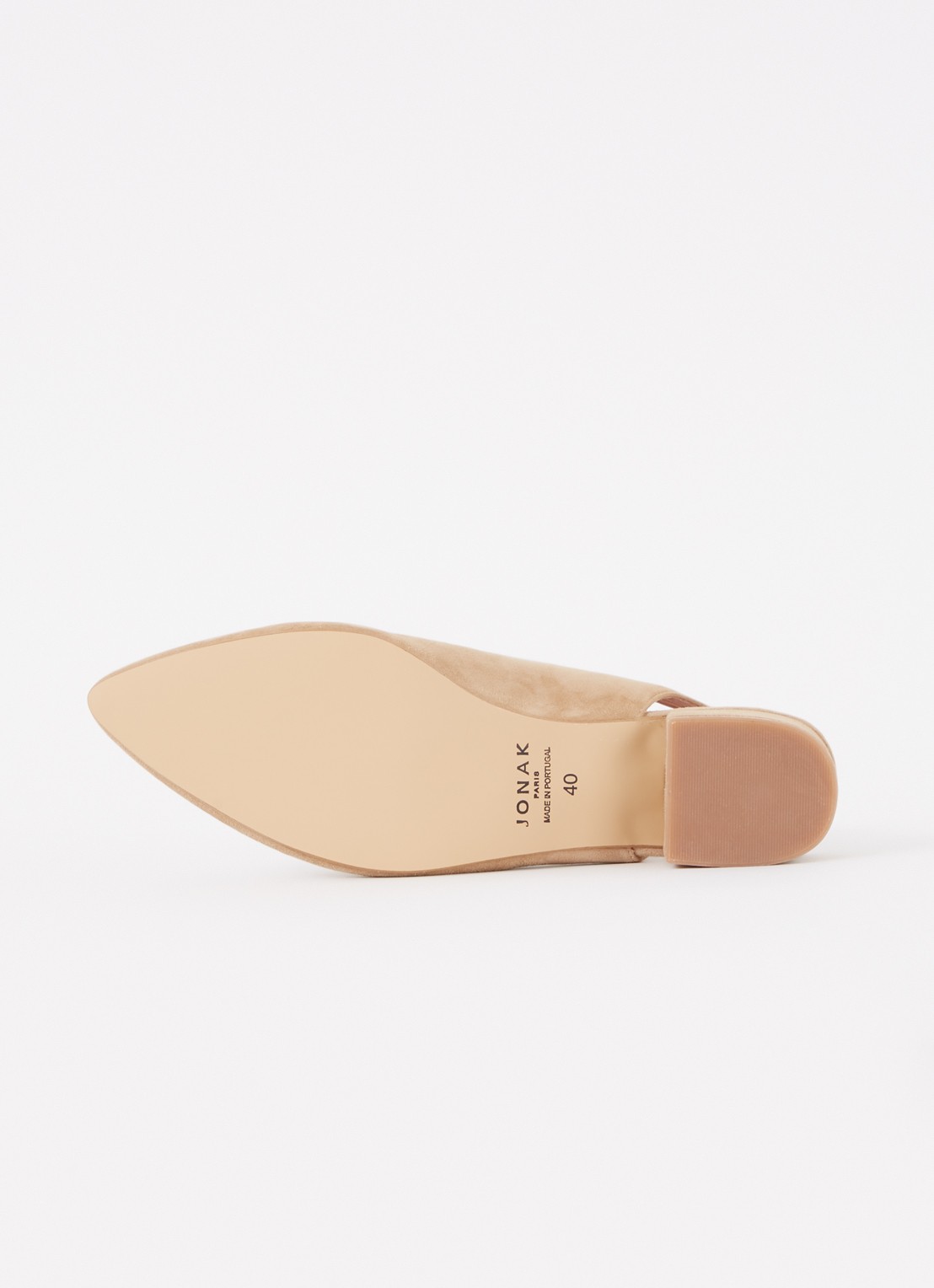 Jonak Vince Velours slingback van suède - detail 4 camel