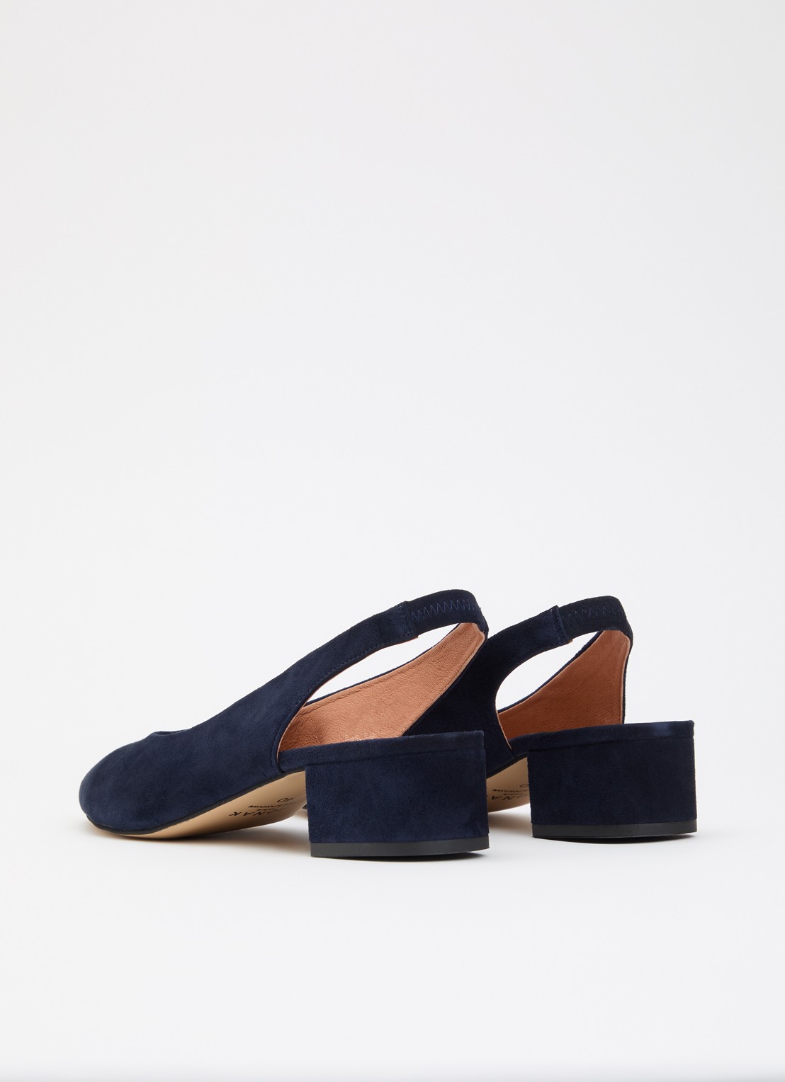 Jonak Vince Velours slingback van suède - achterkant 5 donkerblauw