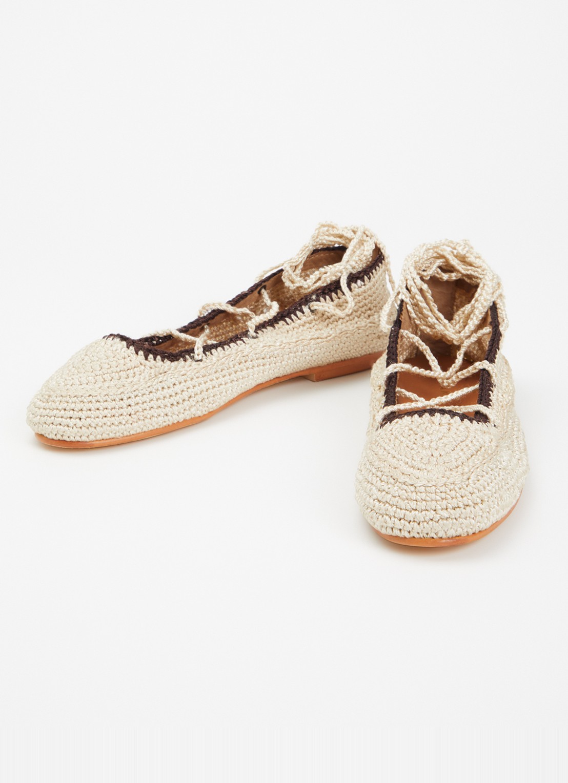 Jonak Wetov ballerina met gebreid bovenwerk - detail 4 beige