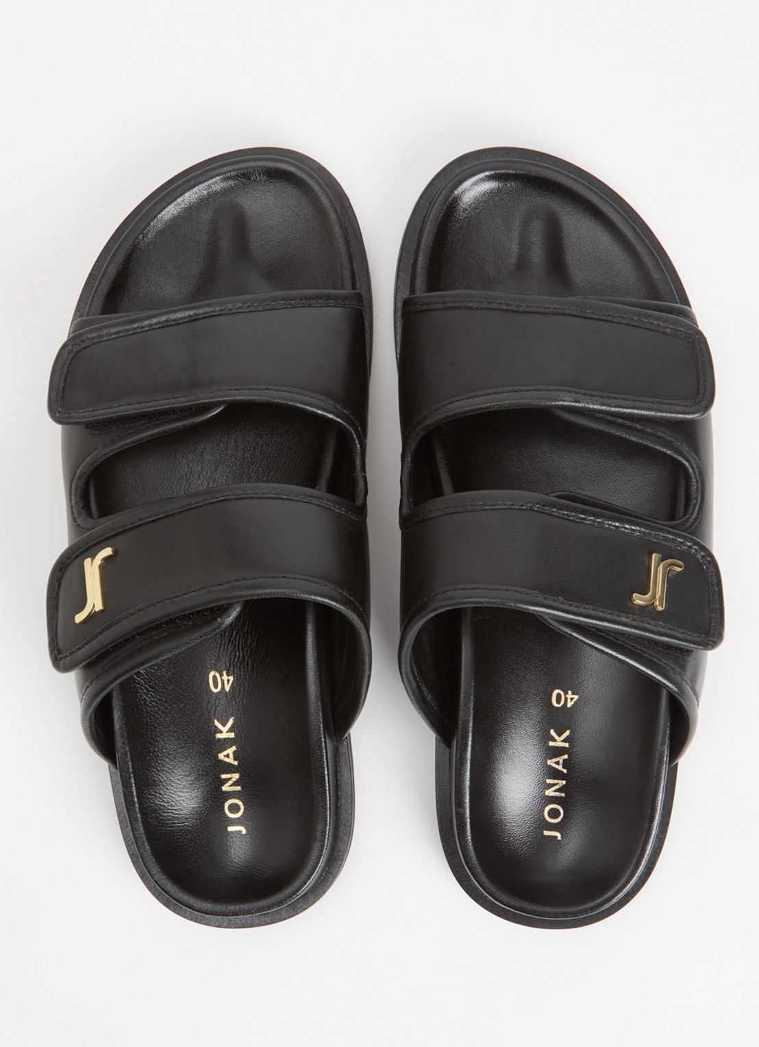 Jonak Win slipper van schapenleer - detail 5 zwart