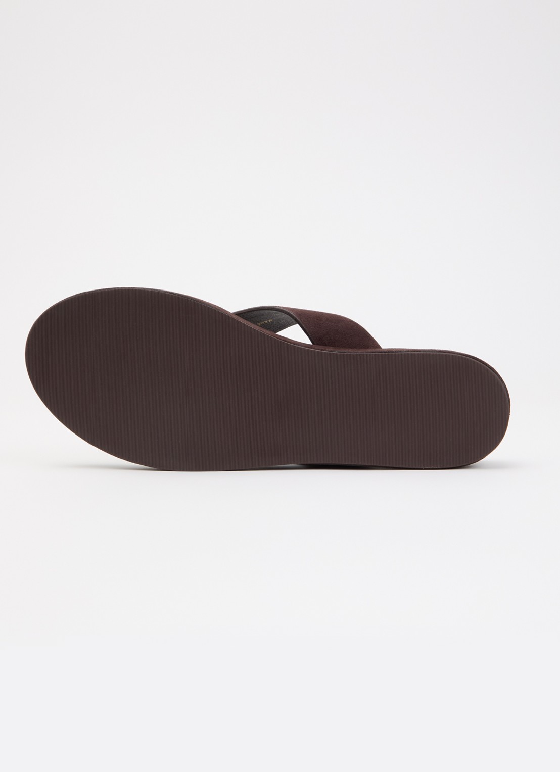 Jonak Wiwi slipper van suède met plateauzool - detail 4 donkerbruin