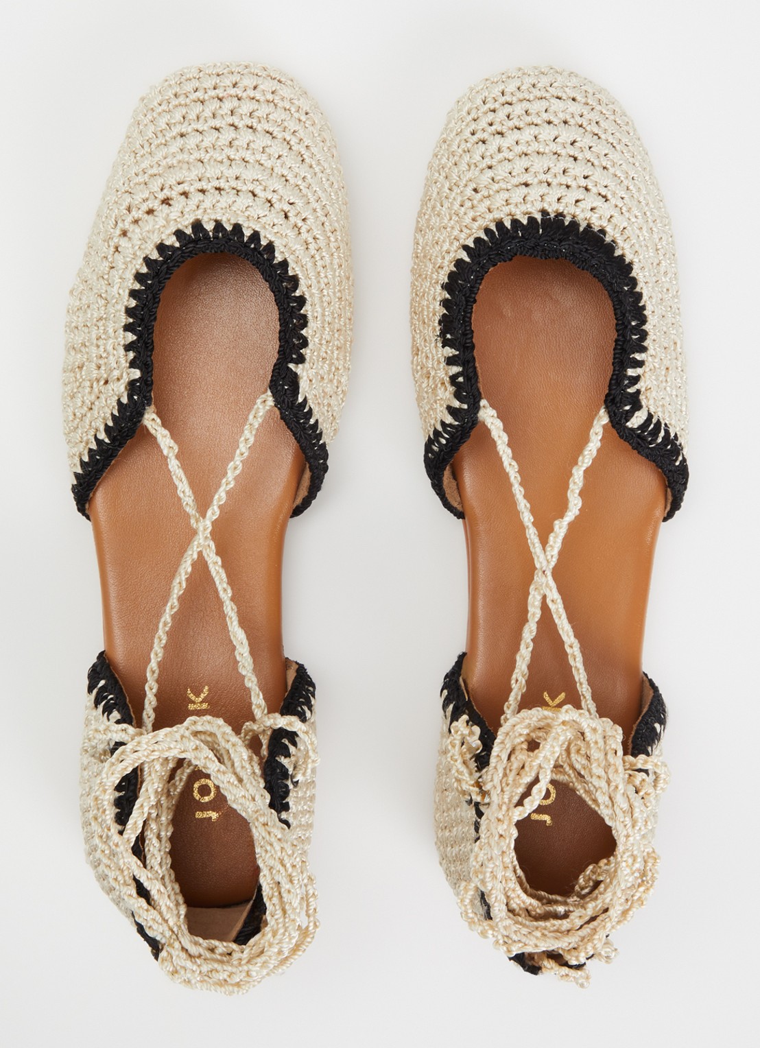 Jonak Wully ballerina met gebreid bovenwerk - detail 4 beige