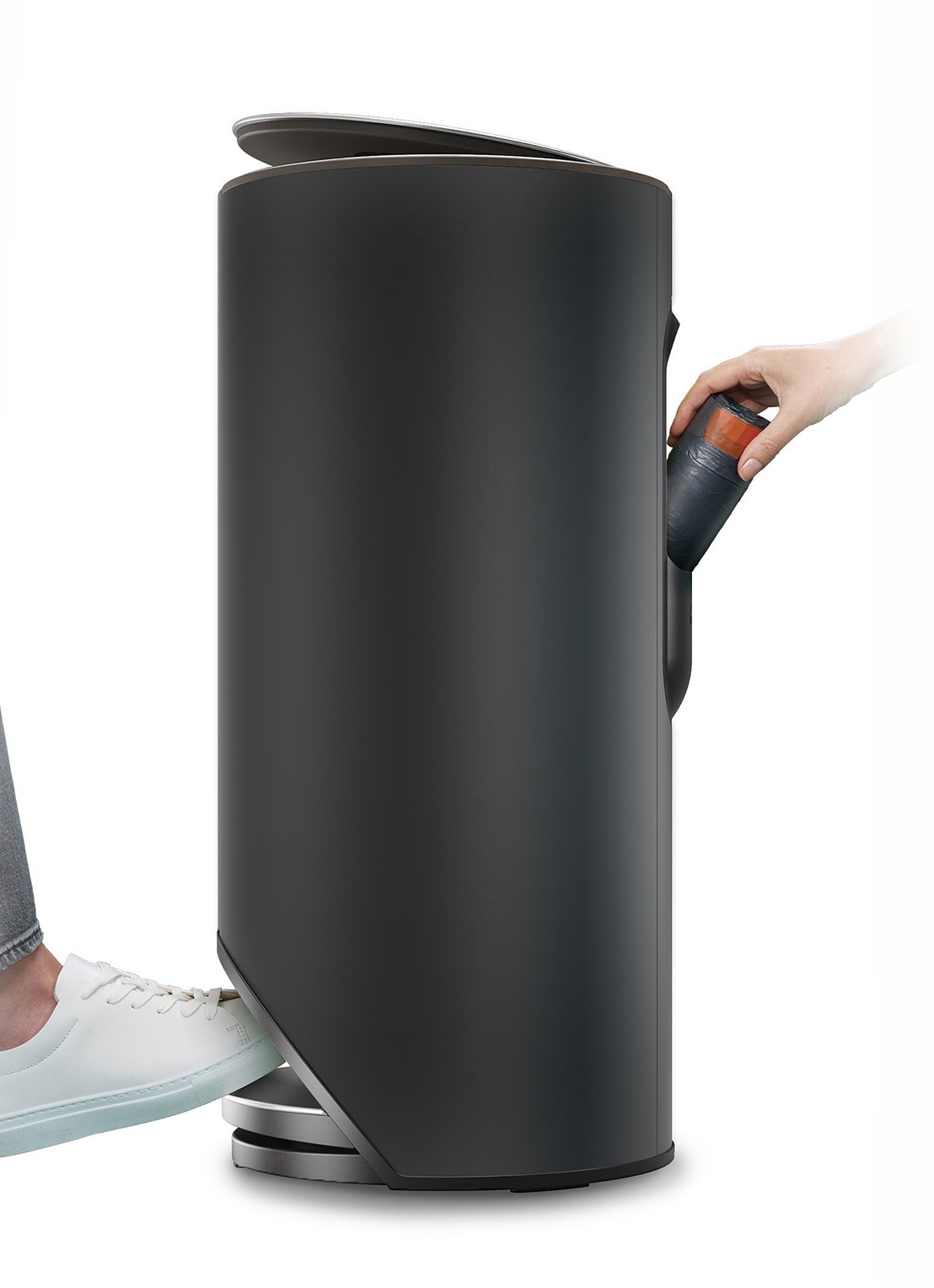 Joseph Joseph Arc prullenbak 30 liter - detail 5 zwart
